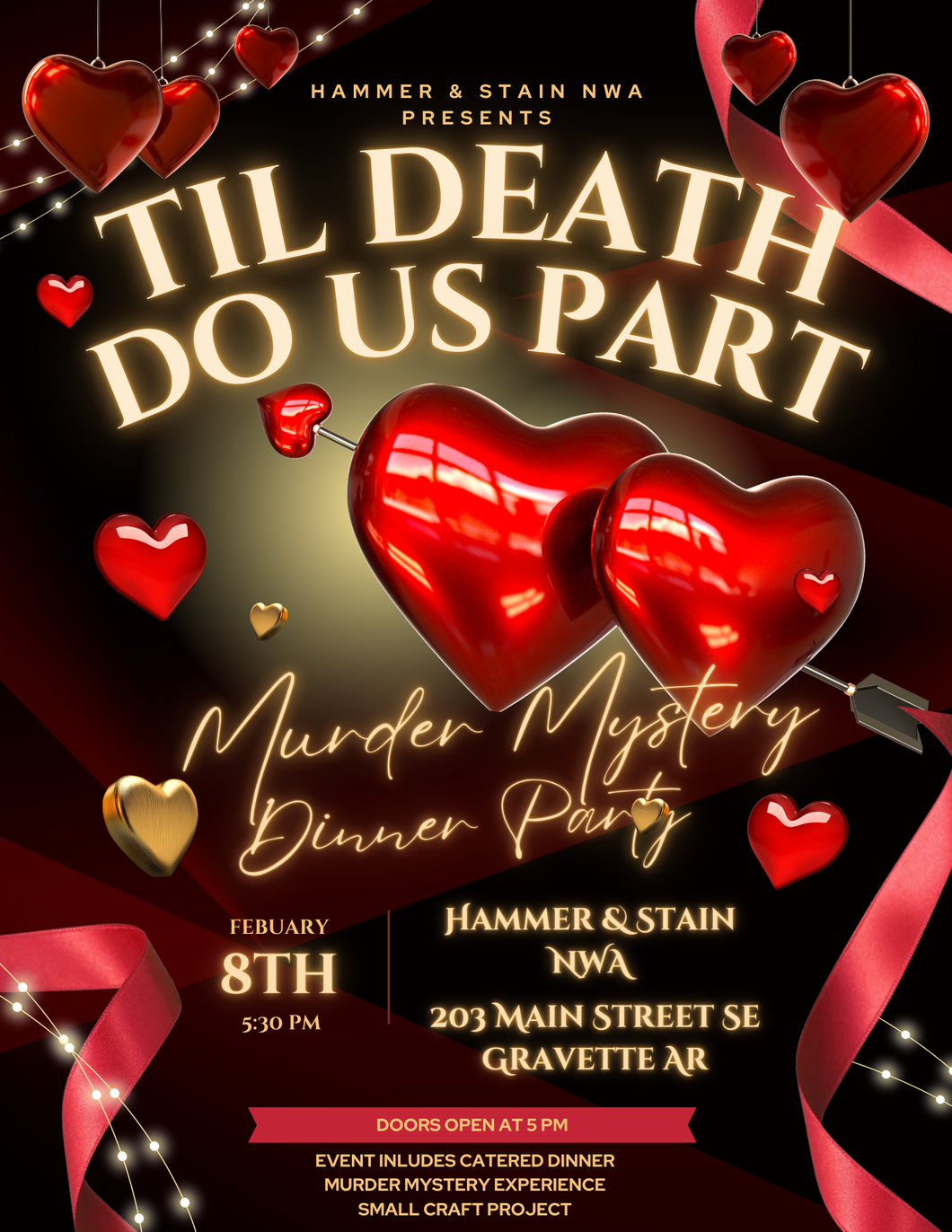 (02/08/2025) Valentines Til Death Do Us Part Murder Mystery Event