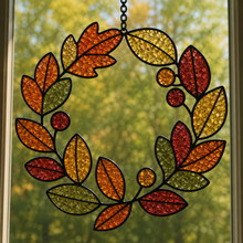(10/10/2026) Fall Crushed Glass Sun Catcher