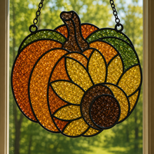 (10/10/2026) Fall Crushed Glass Sun Catcher