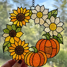 (10/10/2026) Fall Crushed Glass Sun Catcher
